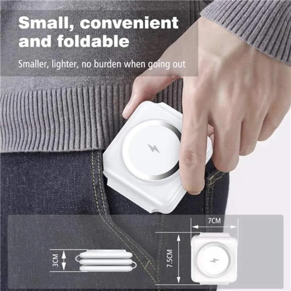 Charging Station for Apple Multiple Devices -3 in 1 Foldable Magnetic Wireless
